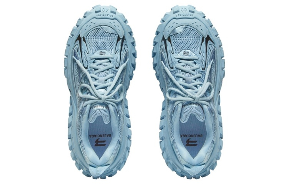 Balenciaga Bouncer Screw Sneakers "Blue Mesh And Nylon"