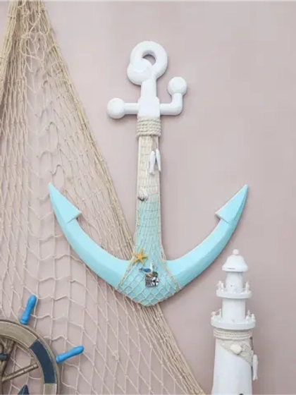 Декор для дома на стену "Якорь" 60*46 см