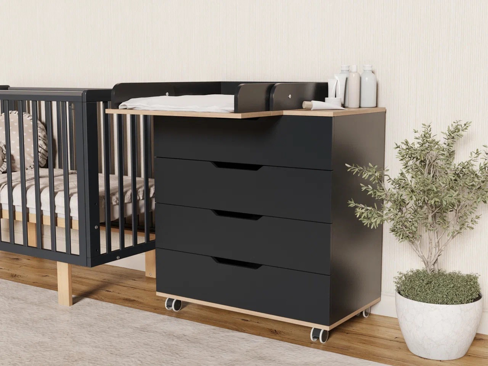 Комод пеленальный Incanto Юг 800/4 бук/графит