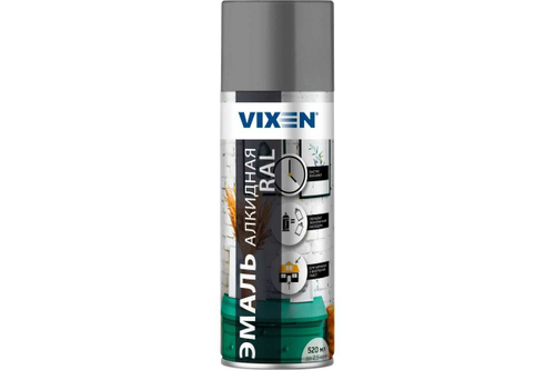 Эмаль алкидная Vixen RAL1018 серая (520мл) аэрозоль