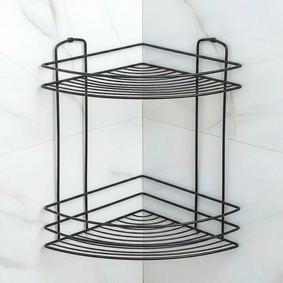 Полка угловая 2-ярусная 21*21*30,5см "Black", черный