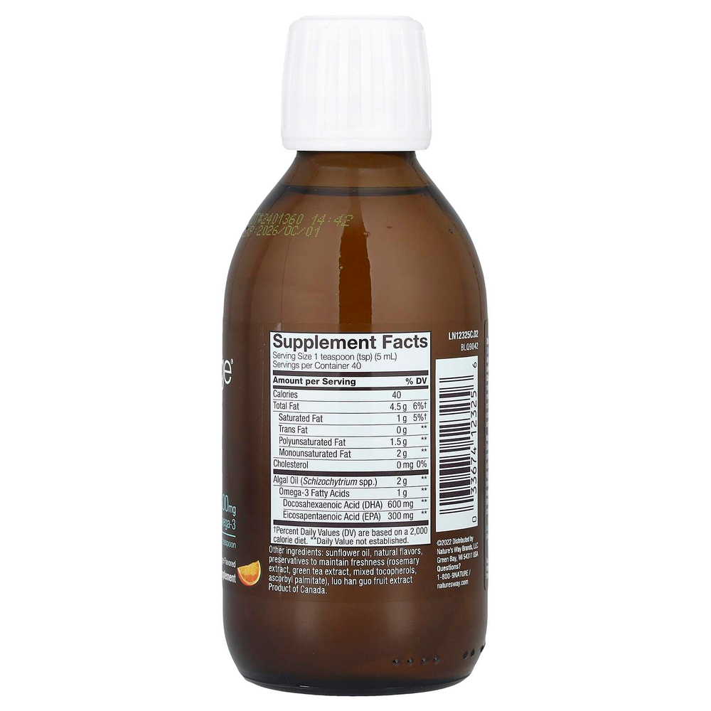 Nature's Way, NutraVege®, растительная омега-3, со вкусом клюквы и апельсина, 200 мл (6,8 жидк. унции)