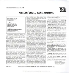 Gene Ammons – Nice An' Cool - Analogue productions LP