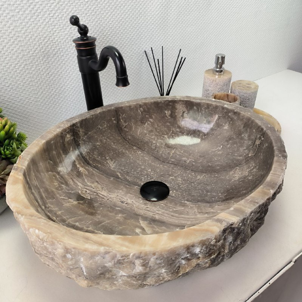 Раковина из оникса Erozy Grey EO-62195 56*46*16 0094