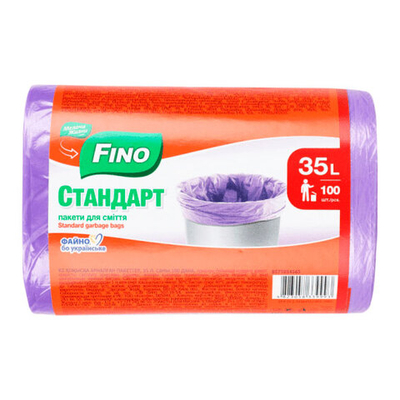 Мусорные пакеты Fino Cтандарт 35 л (100 шт)