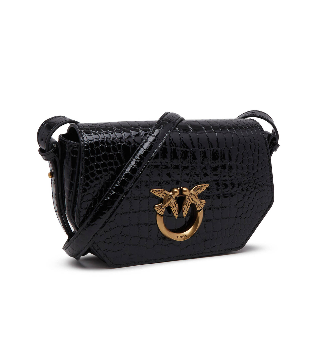 Кожаная сумка-мессенджер LOVE CLICK EXAGON MINI Pinko - черный(100075 A17O)