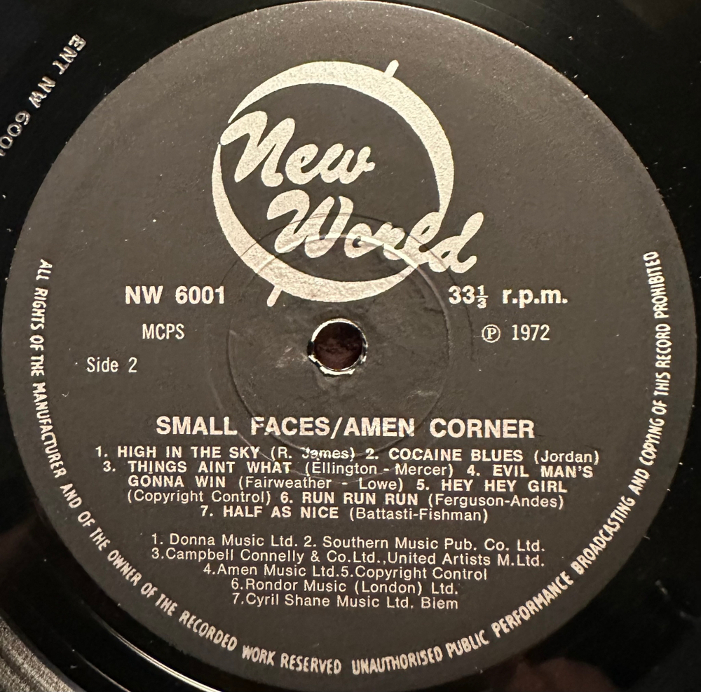 Small Faces / Amen Corner - Small Faces & Amen Corner (Англия 1972г.)