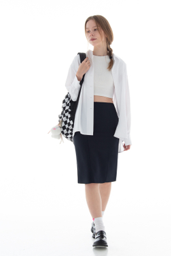 Юбка женская 3363ЛП, Тёмно тёмно син #70ТТСи013363ЛП