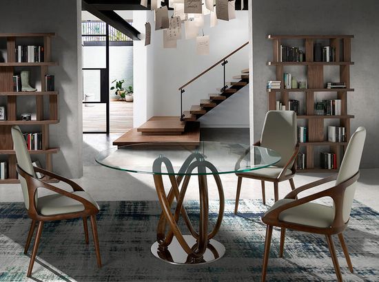 Круглый обеденный стеклянный стол DT801 /1021 Ø120 Испания 