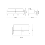 Диван кровать трехместный ENZA HOME FIORE EH53008