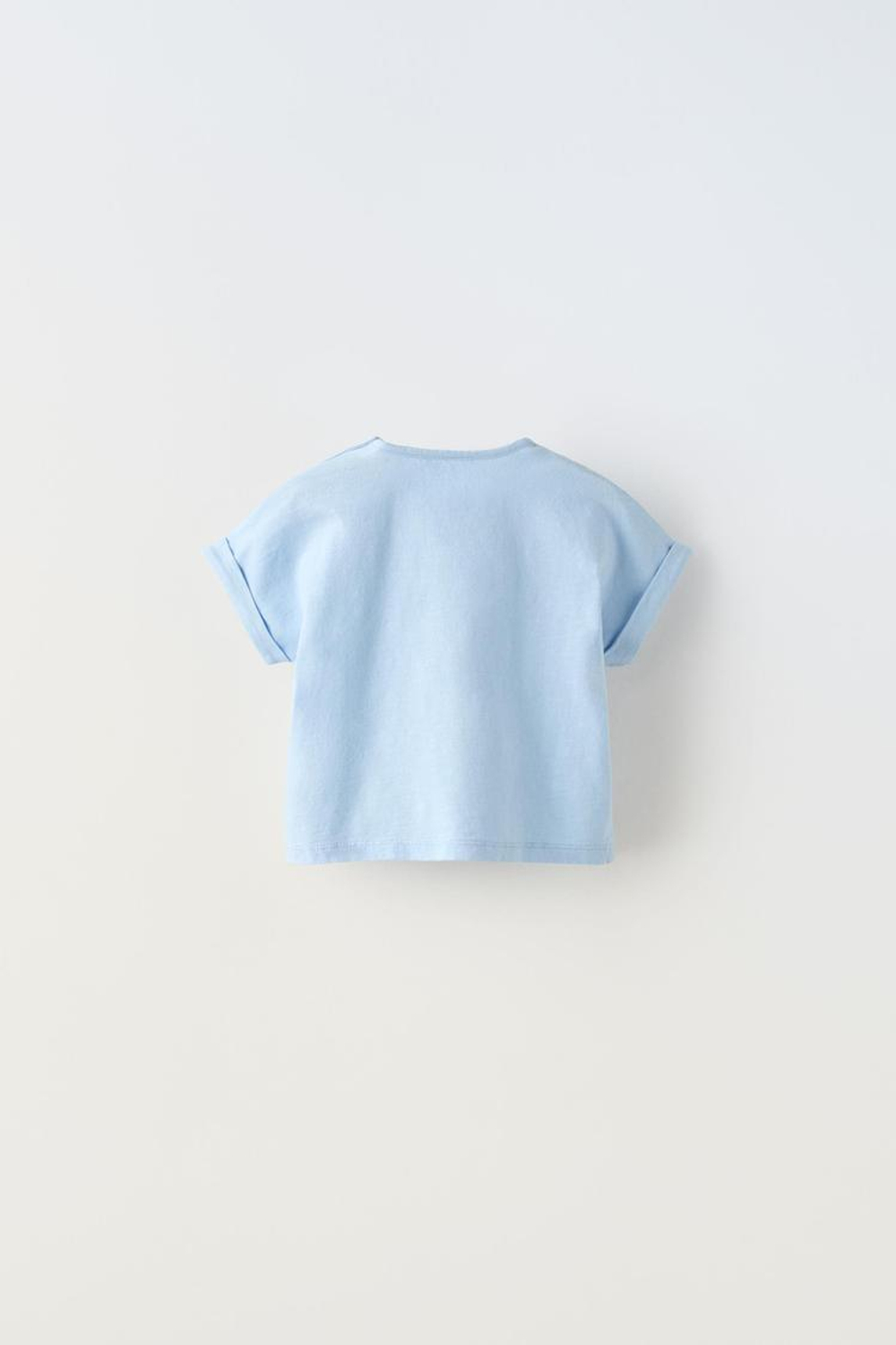 ZARA ФУТБОЛКА С ПУГОВИЦАМИ, ГОЛУБОЙ