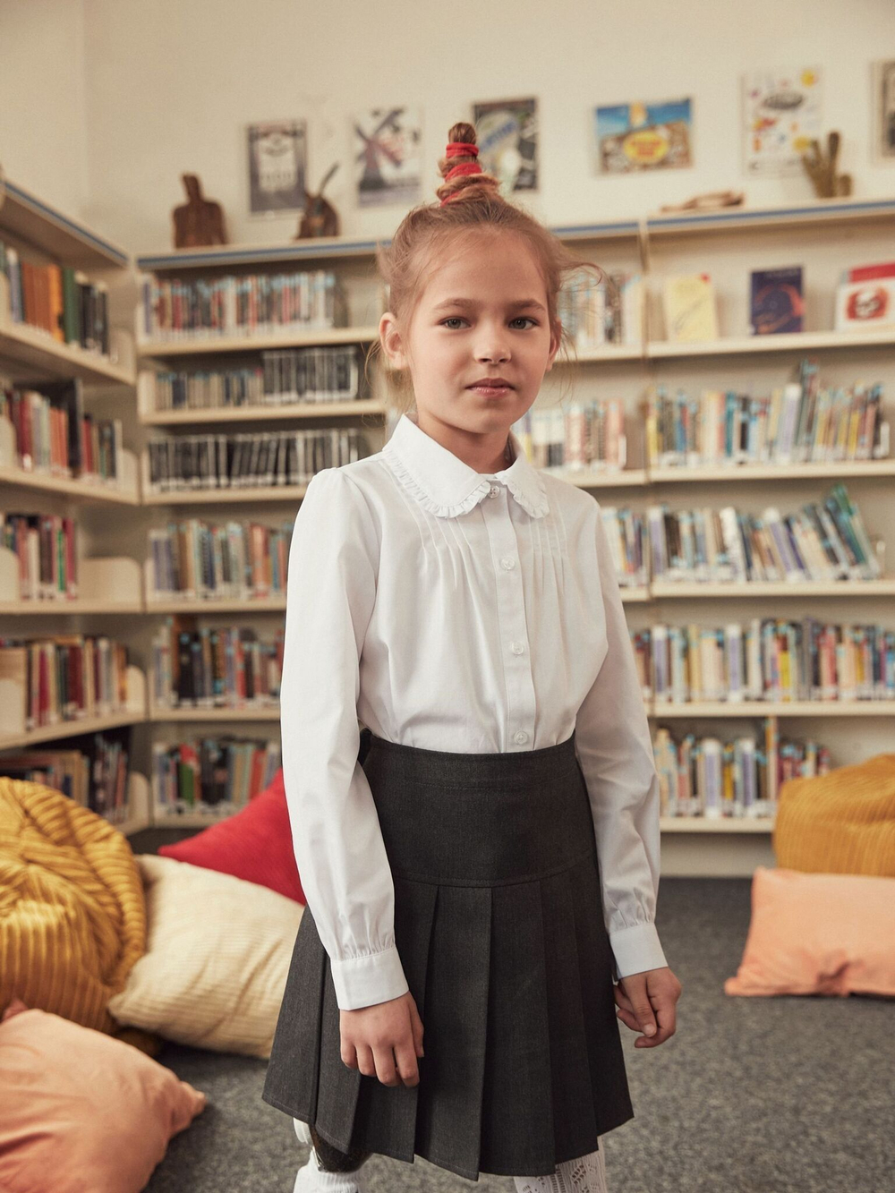 Рубашка школьная для девочки Next C52-970, Белый