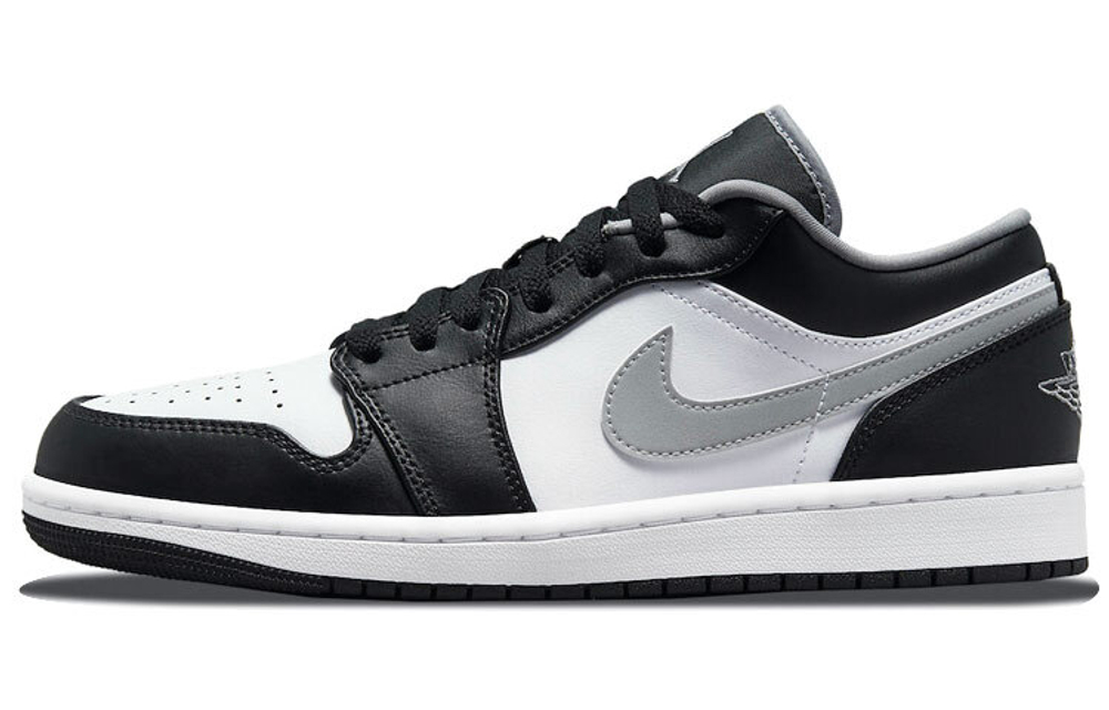 Jordan Air Jordan 1 low "shadow" Vintage Delicate Details Shock Absorption Anti-slip Wear Low Help Retro Basketball Shoes Same Black and White Grey