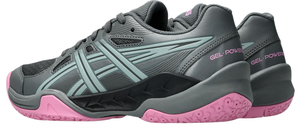 Детские теннисные кроссовки Asics Gel-Powerbreak GS - steel grey/ocean haze