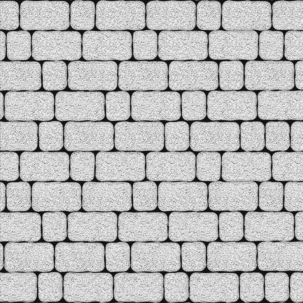 Тротуарная плитка Арена - Гранит Белый, комплект из 2 видов плит