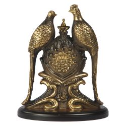 Часы настольные Павлины Бронза