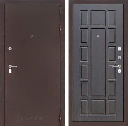 Входная  дверь Лабиринт Classic (Классик) антик медь 12 Венге 12мм