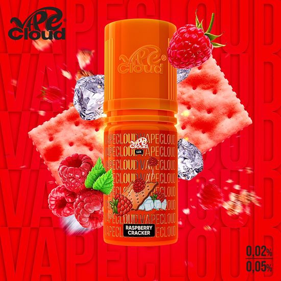 Vape Cloud Lux 0.02% - Raspberry Cracker (Малиновый крекер со льдом) 30 мл.