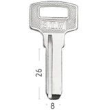 Заготовка вертикального ключа 14154 1ПАЗ 8*26 ВЕРТ (лев) КНР ///