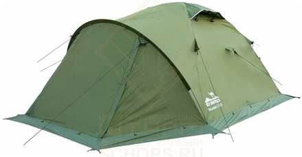 Палатка Tramp Mountain V2 3-x местная, Green