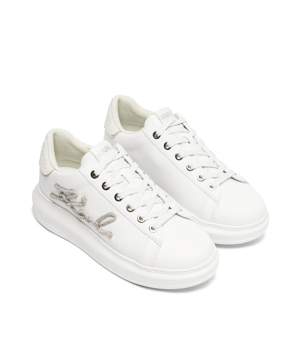 Кожаные кроссовки kapri signia Karl Lagerfeld - белый(KL62510G)