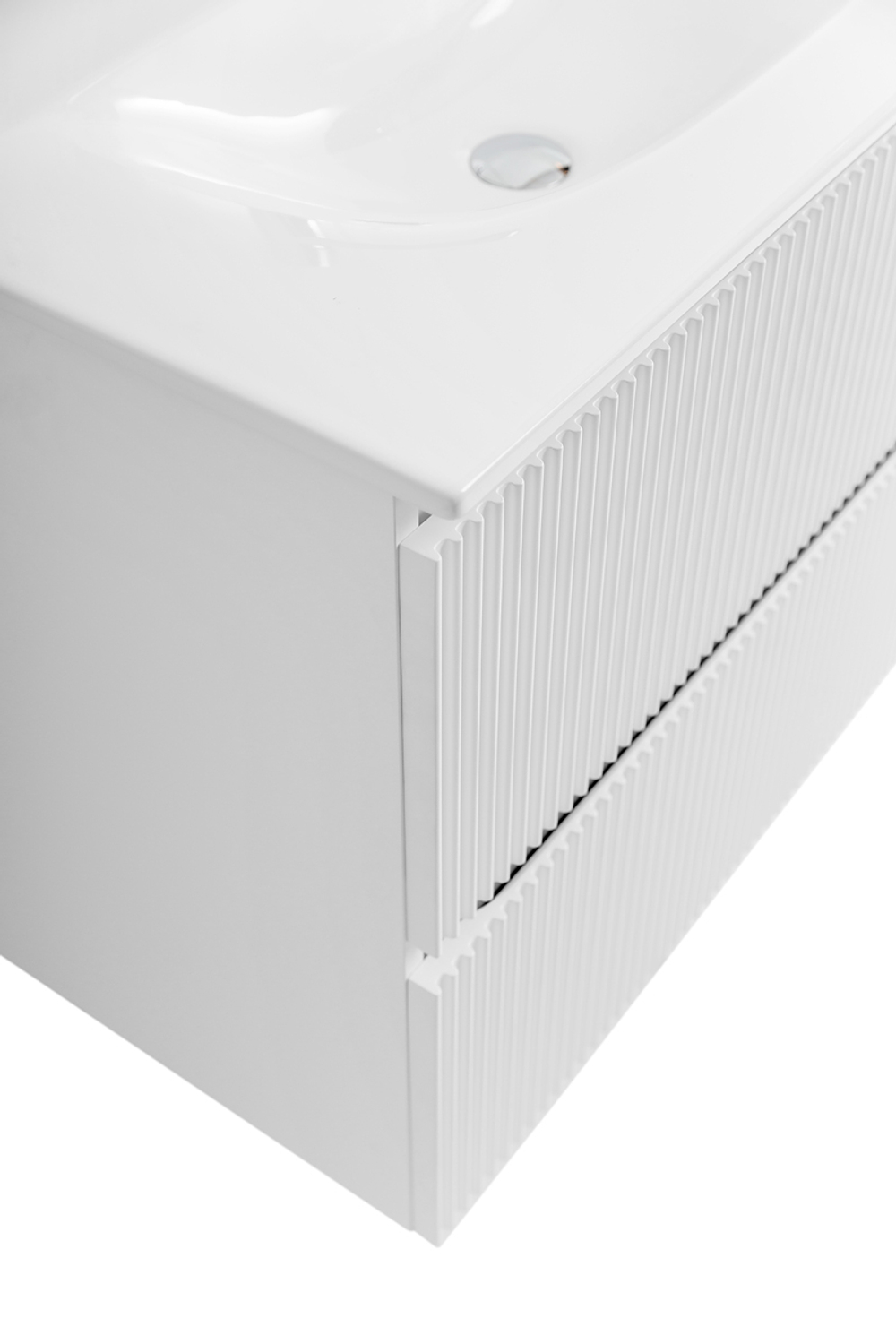 Тумба с раковиной подвесная BelBagno UNO-900-2C-SO-BO Bianco Opaco, раковина белая BB-8099-90