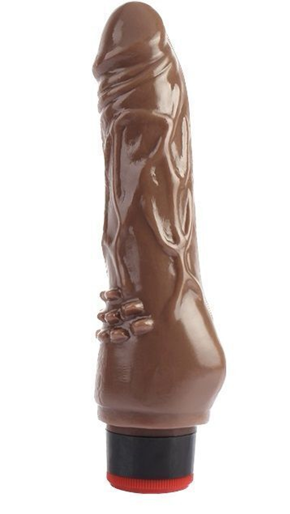 Коричневый вибратор-реалистик 7.8 Vibrating Dildo - 19 см. (Цвет: коричневый)