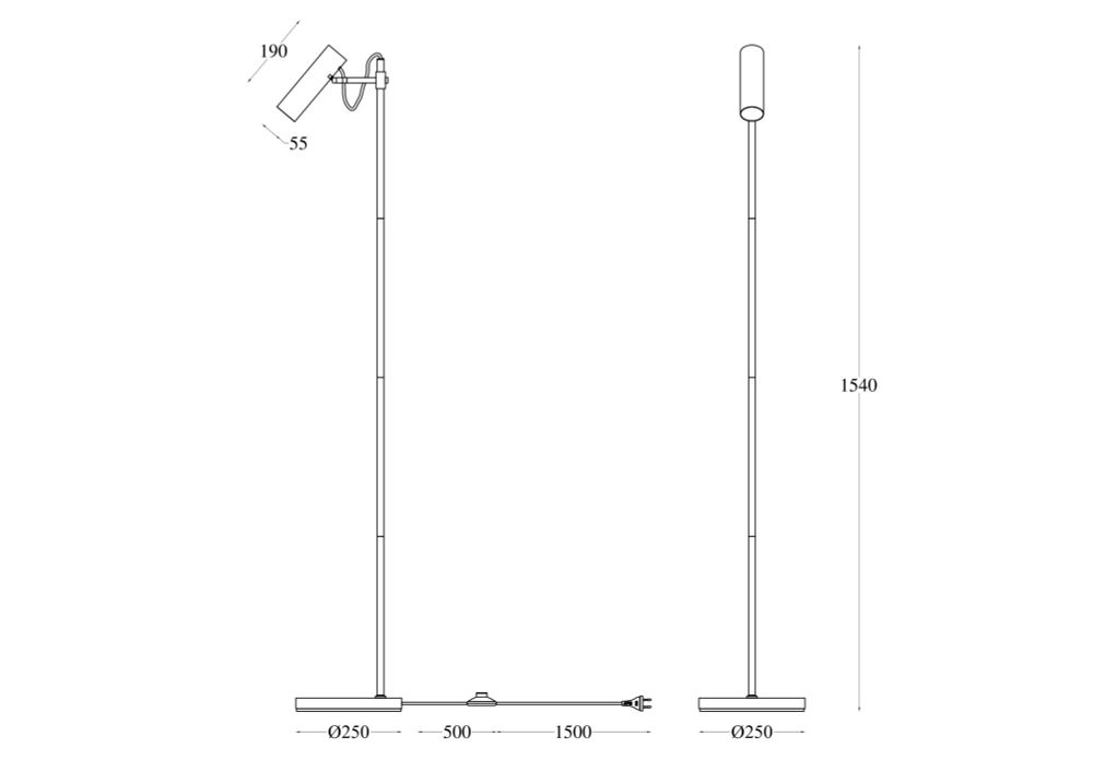 Напольный светильник (торшер) Maytoni MOD129FL-01B