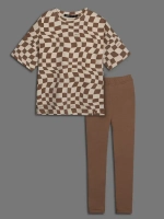 Костюм для девочки летний в клетку