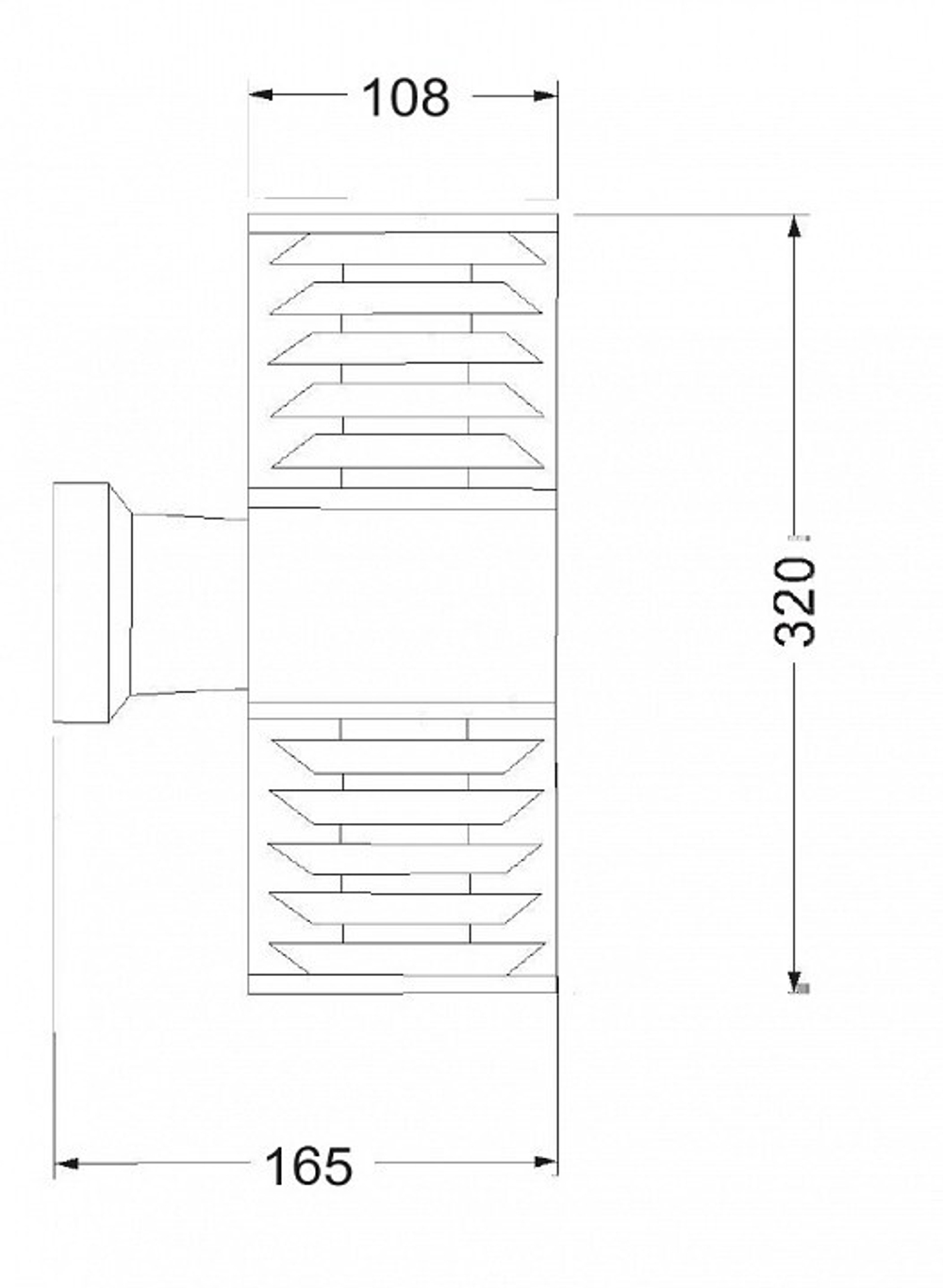 Уличный настенный светильник Maytoni O576WL-02B