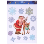 Наклейка на стекло «Зимняя радость» 41*29 см, микс