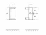 Шкаф подвесной Cezares Tiffany 30 55245 Grigio nuvola