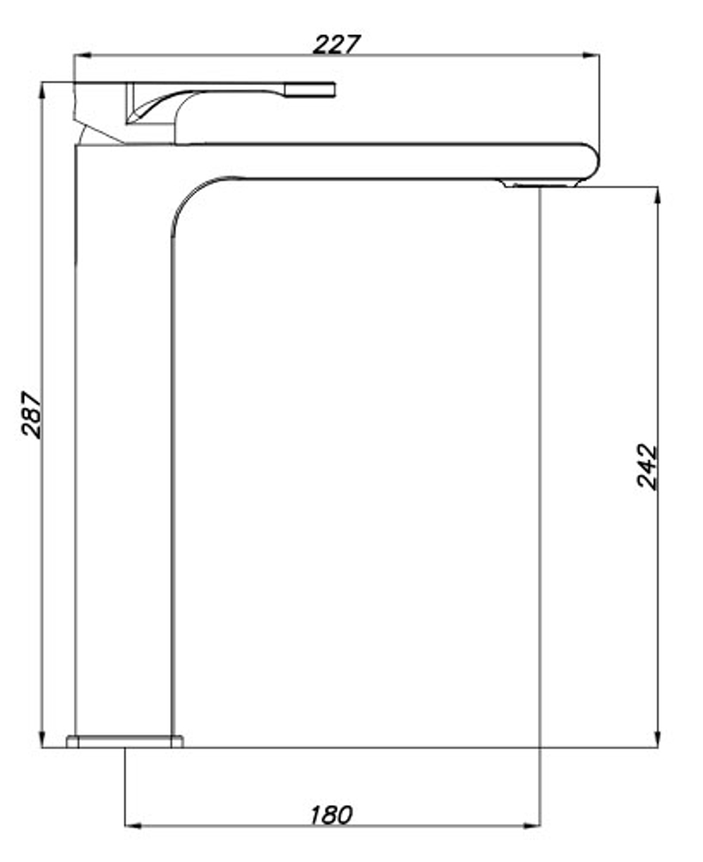 Смеситель для раковины - чаши Azario DELANO высокий, черный матовый (AZ-158445524)