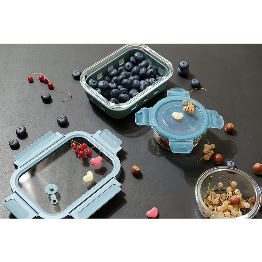 Контейнер для запекания, хранения и переноски продуктов в чехле smart solutions, 1050 мл, синий