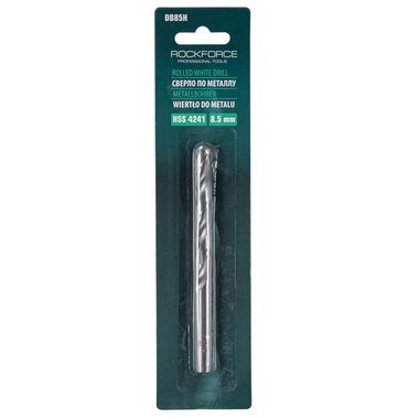 Сверло по металлу 8.5мм HSS, в блистере RockForce##Rock FORCE RF-DB85H