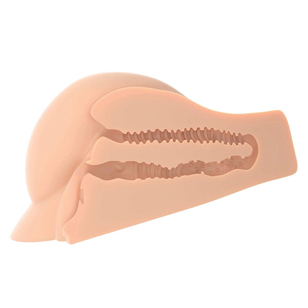 Телесный мастурбатор-полуторс 28,6х19,1см вагина и анус PipeDream PDX Plus Perfect Ass Masturbator Light RD61021