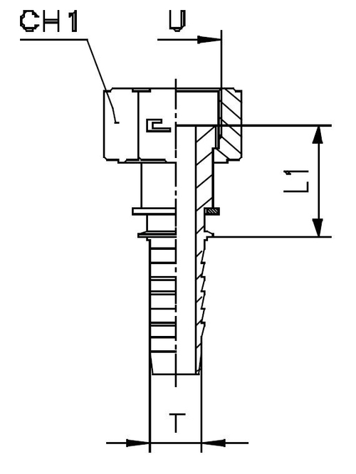 Фитинг DN 12 ORFS (Г) 1.3/16