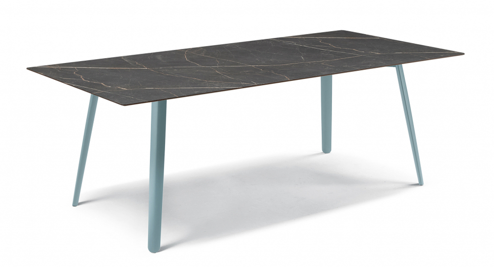 Стол ламинированный Scab Design Squid, голубой, черный мрамор Сахара