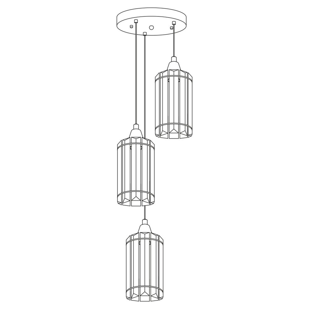 Citilux Джейн CL306031 Хрустальный подвесной светильник Хром