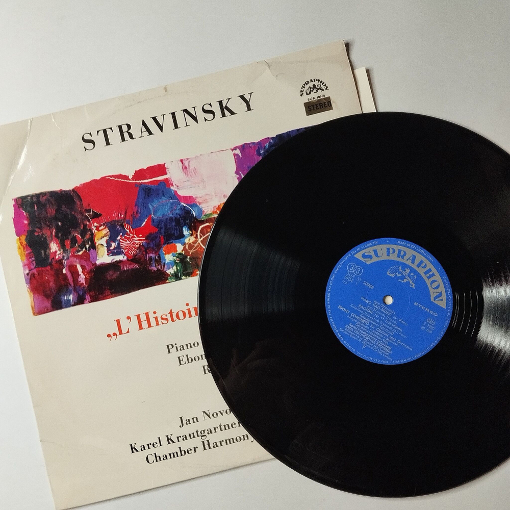 Винтажная виниловая пластинка LP Stravinsky И. Стравинский История Солдата L'histoire Du Soldat (Чехословакия 1969)