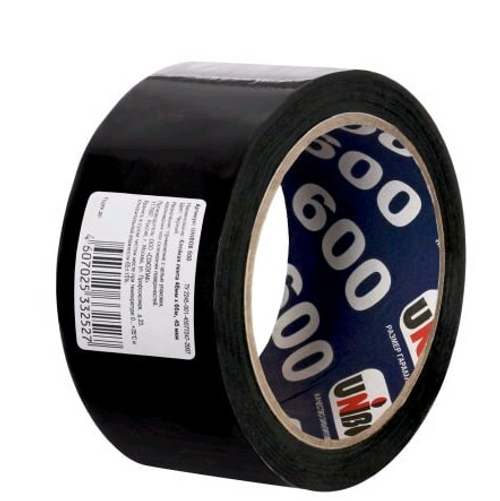 Скотч  ЧЁРНЫЙ 48мм*66м Unibob 600=45мк индив.упак/28722