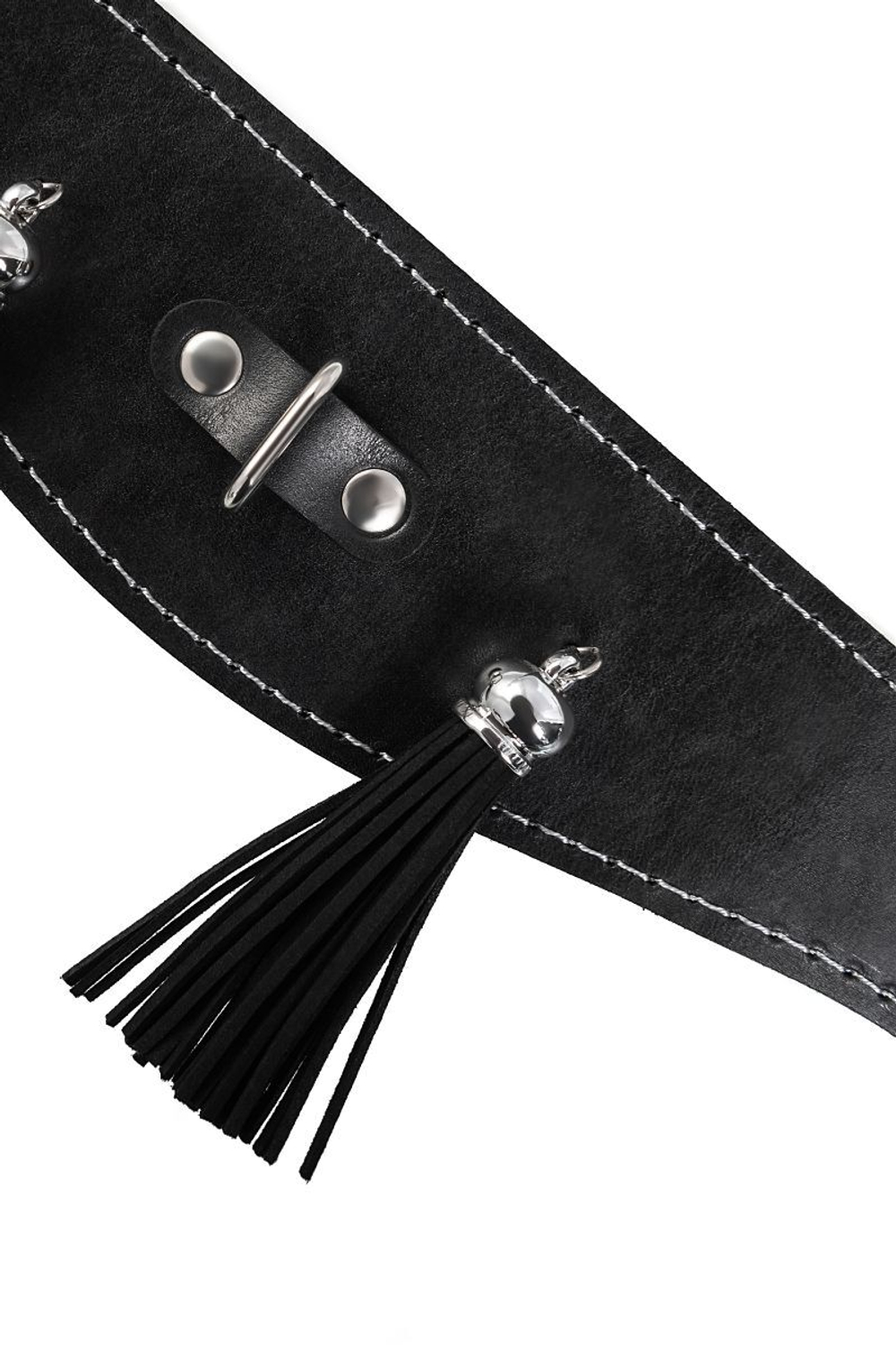 Черный ошейник с кисточками (Цвет: черный)