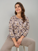 Лонгслив Лнв-306/серый-хризантемазеленая