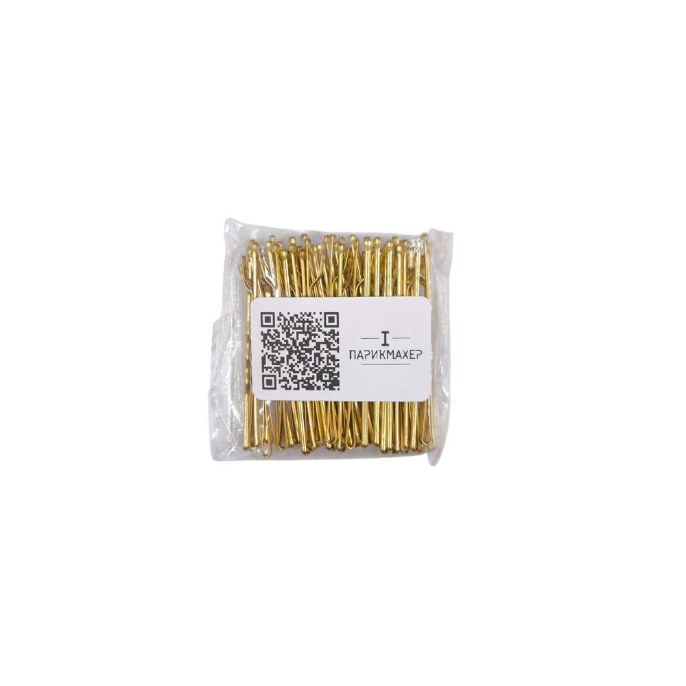 Невидимки волнистые золотые IPARIKMAHER 50 мм 50 шт