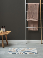 Коврик для ванной flow серо-синего цвета из коллекции ethnic