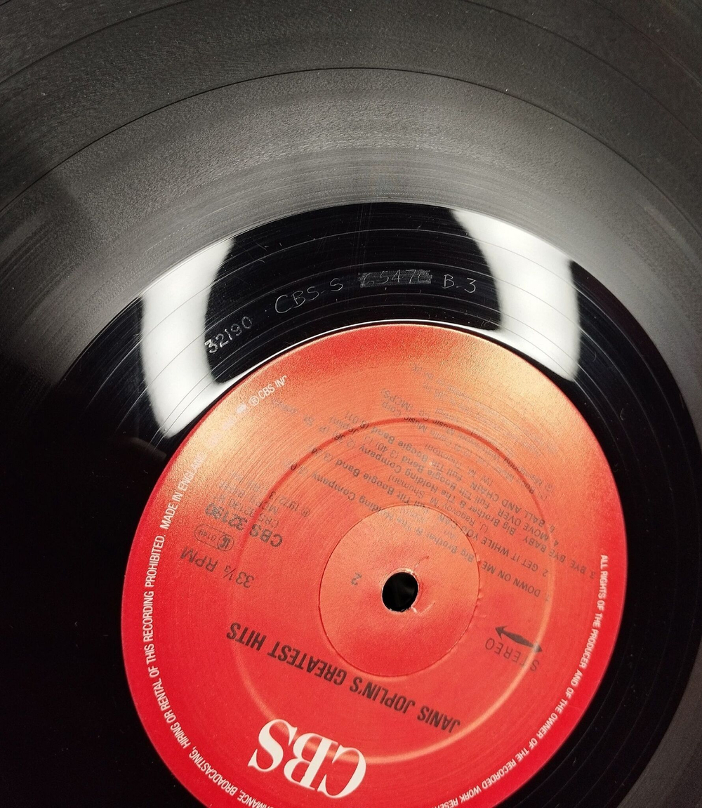 Винтажная виниловая пластинка LP Janis Joplin Greatest Hits (UK 1982)