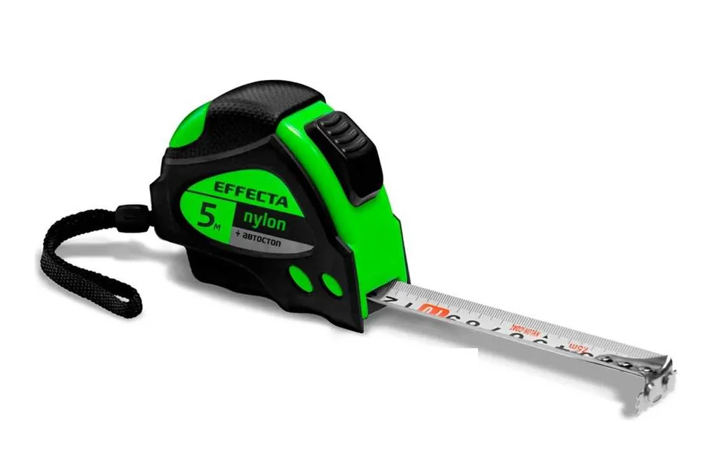 Рулетка Effecta nylon 5м/19мм,автостоп,магнит,нейлон