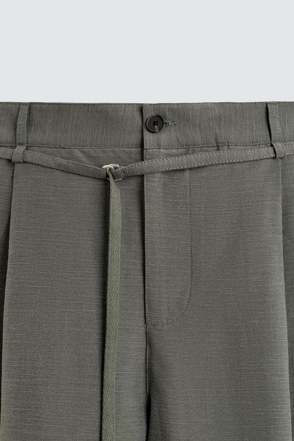 ZARA БРЮКИ BALLOON FIT С ЗАЩИПАМИ И ПОЯСОМ, АНТРАЦИТОВО-СЕРЫЙ