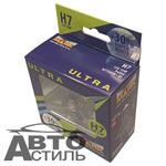 Автолампа H7 12V 55W Маяк    + 30%  Super  White 82720SW+30 (к-т)