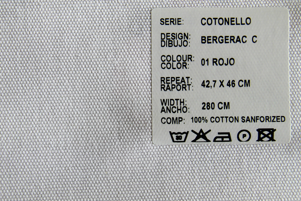 Рогожка Cotonelo Bergerac (Котонело Бержерак) C 01 rojo